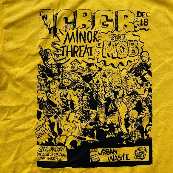 Minor Threat CBGB Vintage Flyer Tee - Picture 2 of 2